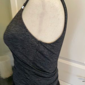 V neck top w silver metal detail